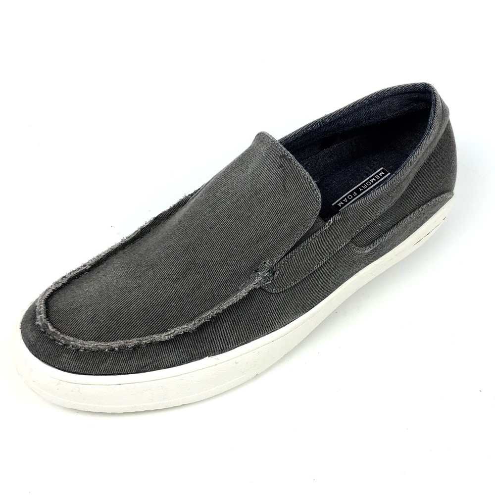 Izod Men Damiano Gray Canvas Memory Foam Loafer 9M